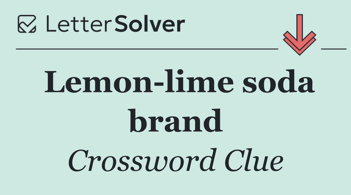 Lemon lime soda brand