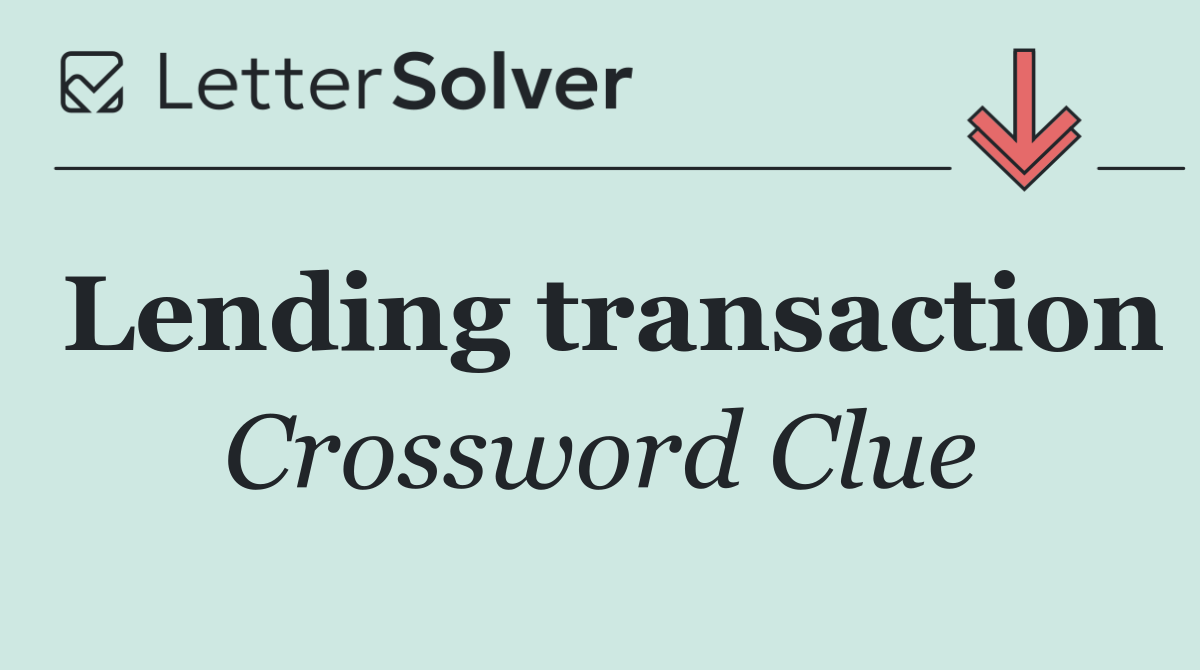 Lending transaction