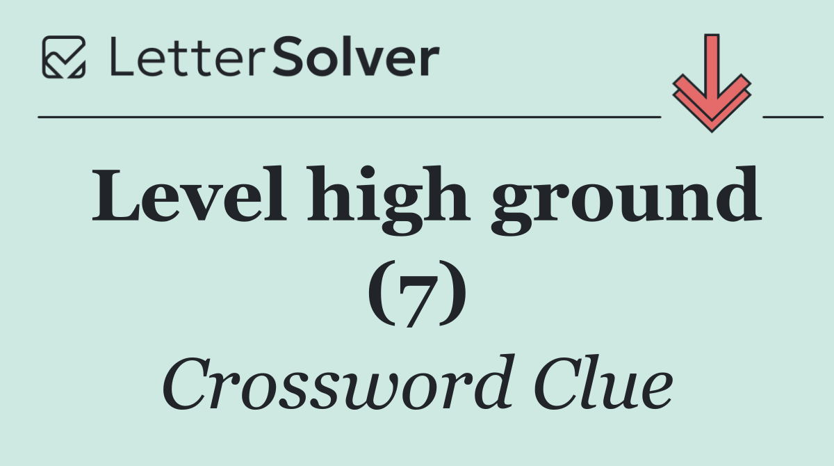 Level high ground (7)