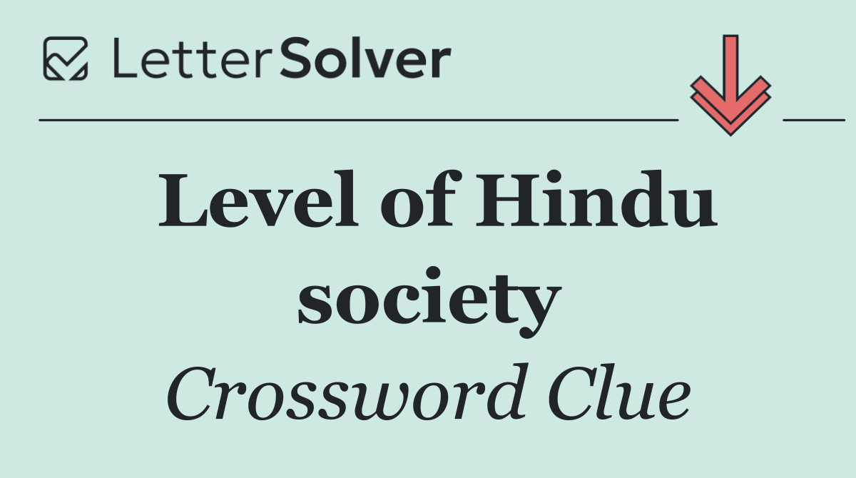 Level of Hindu society