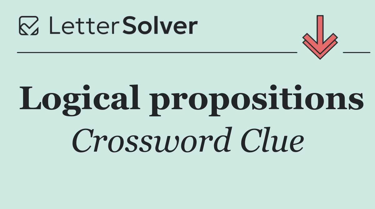 Logical propositions