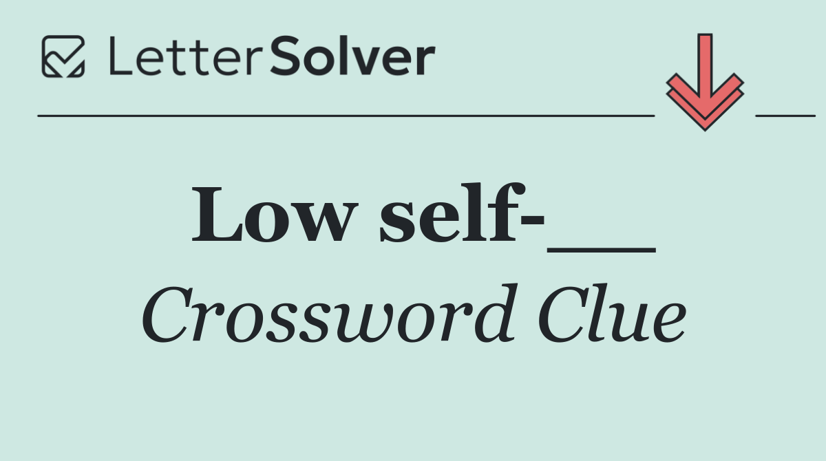 Low self __