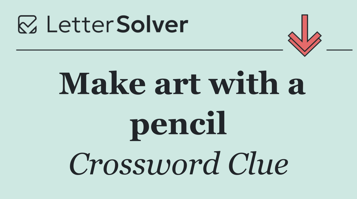 Make art with a pencil