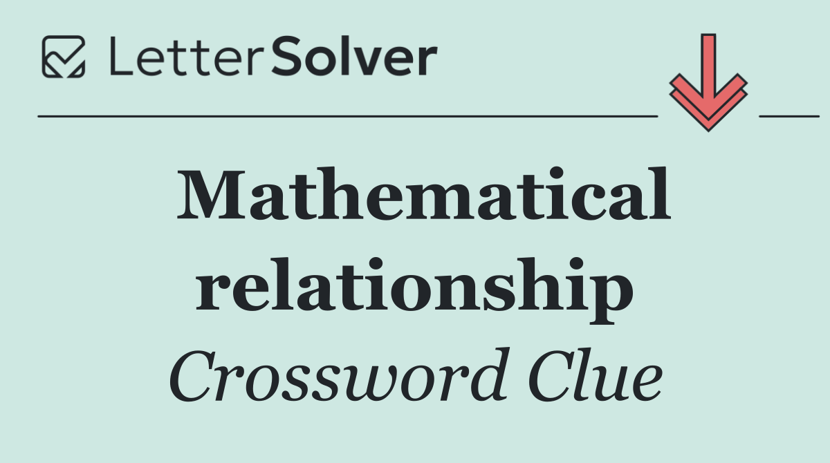 Mathematical relationship