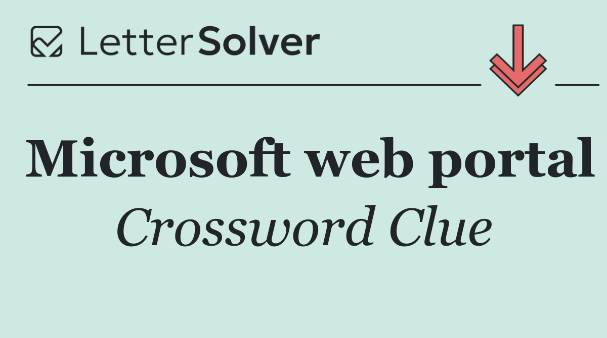 Microsoft web portal