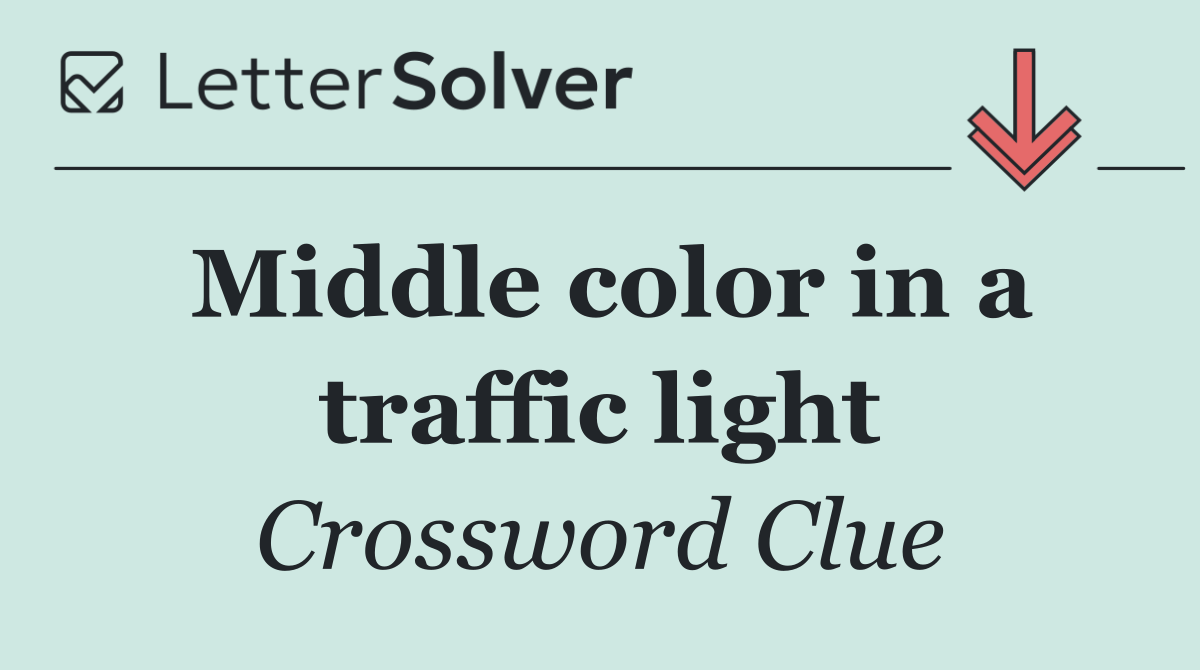Middle color in a traffic light