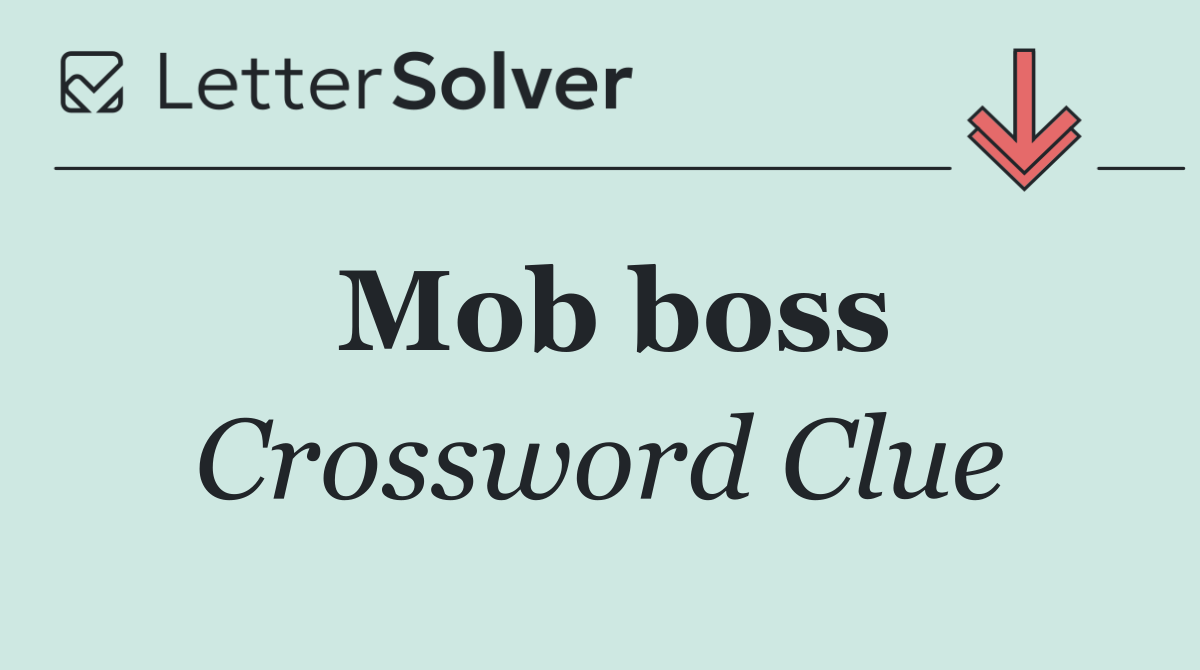 Mob boss