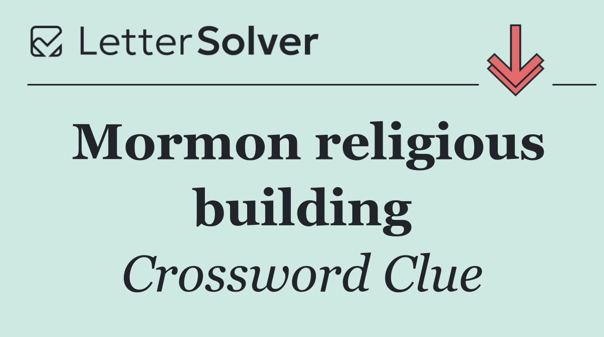 Mormon religious building