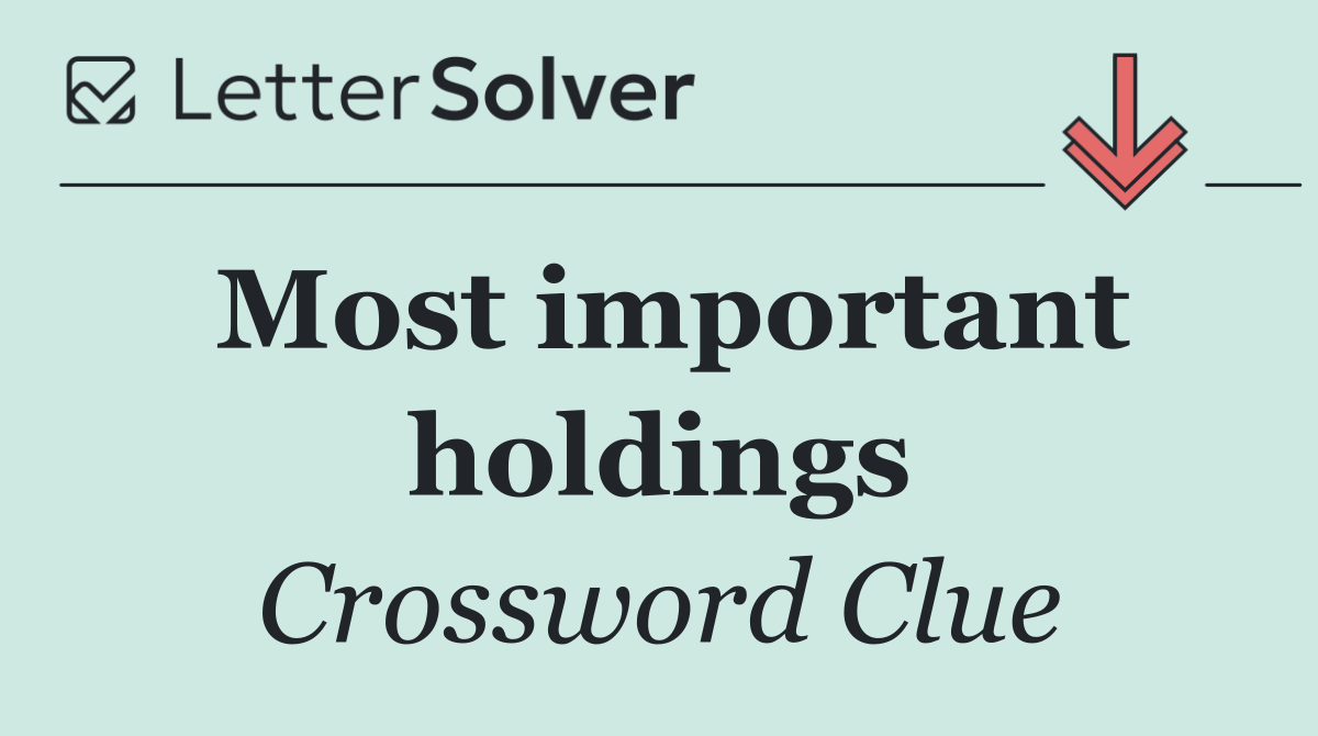 Most important holdings