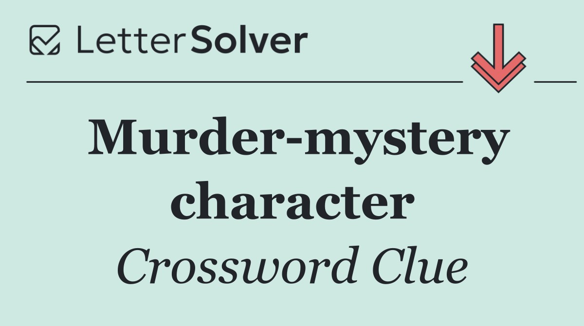 Murder mystery character