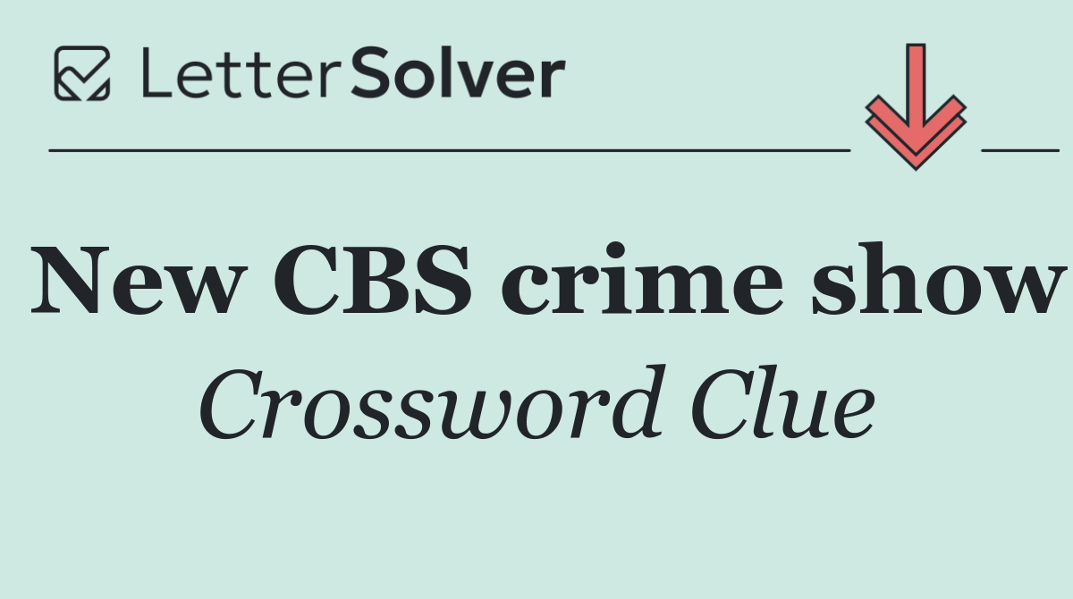 New CBS crime show