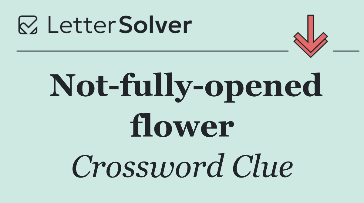 Not fully opened flower