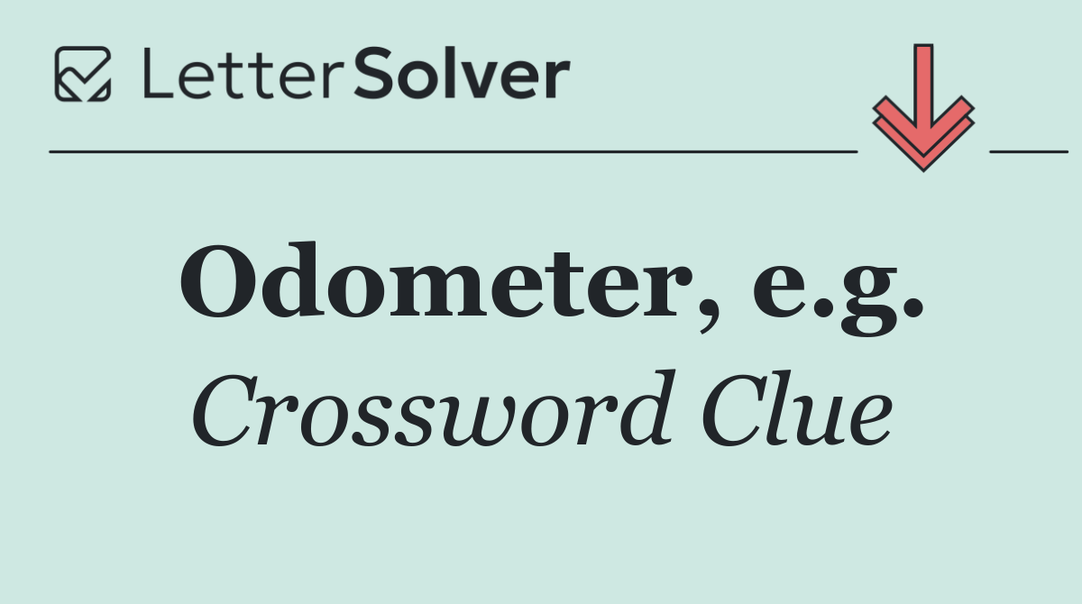 Odometer, e.g.