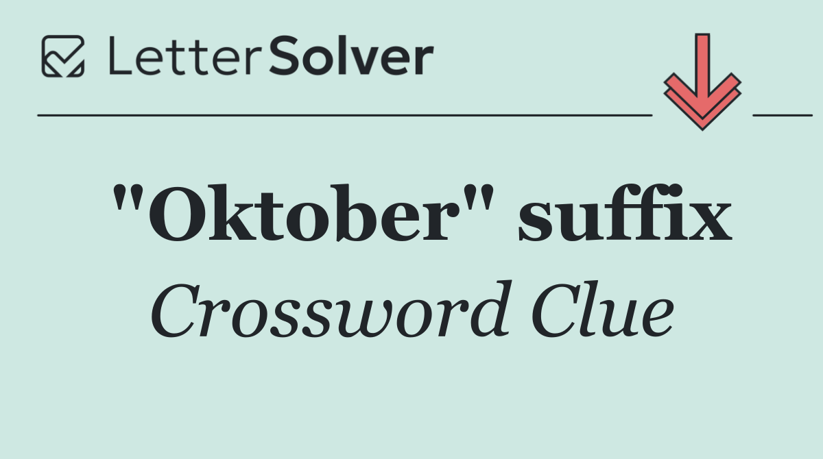 "Oktober" suffix