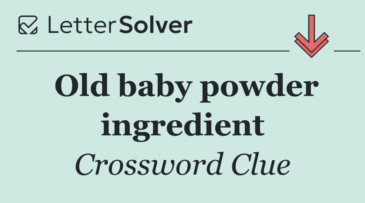 Old baby powder ingredient