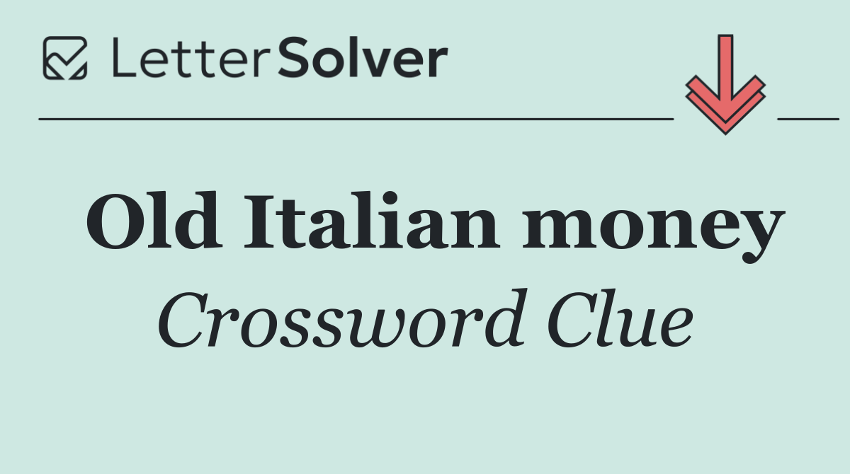 Old Italian money