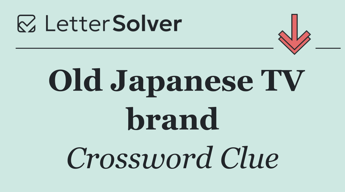 Old Japanese TV brand