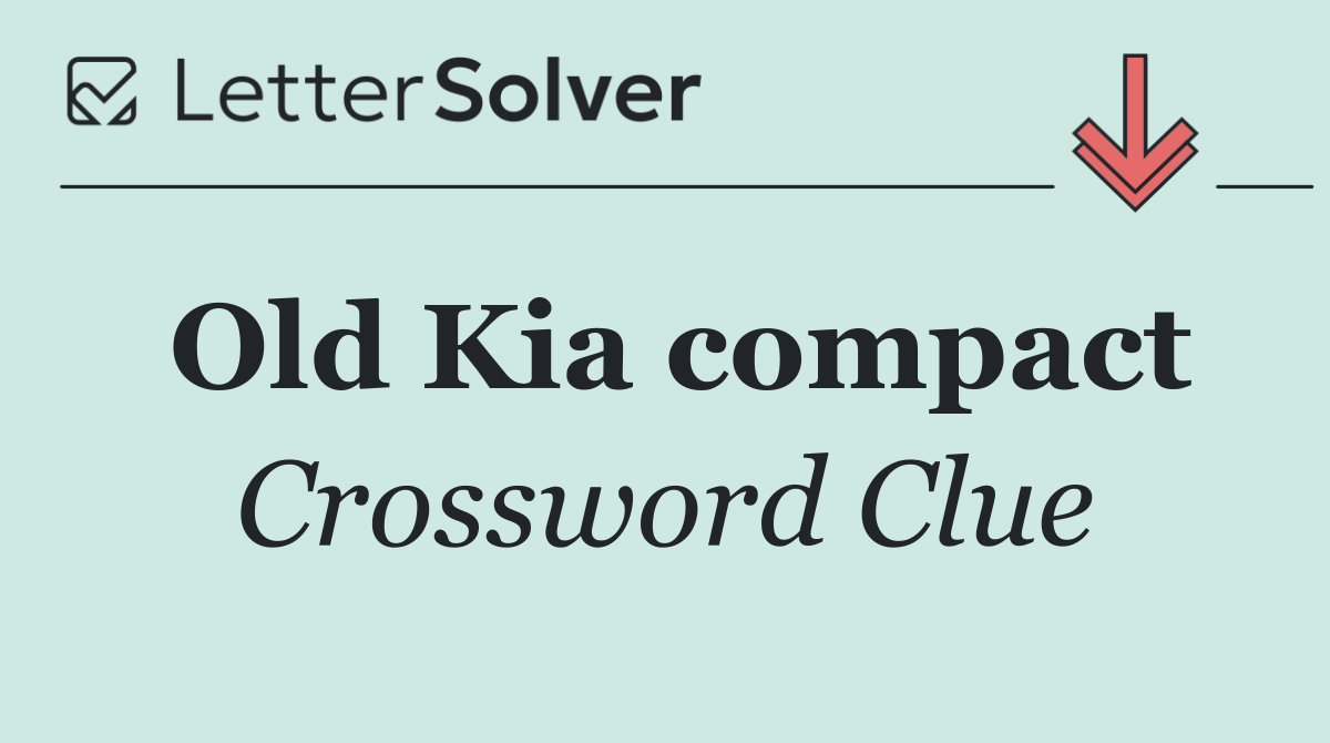 Old Kia compact