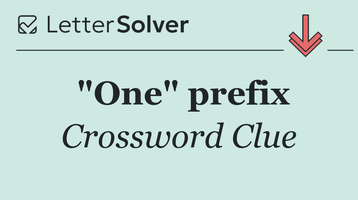 "One" prefix