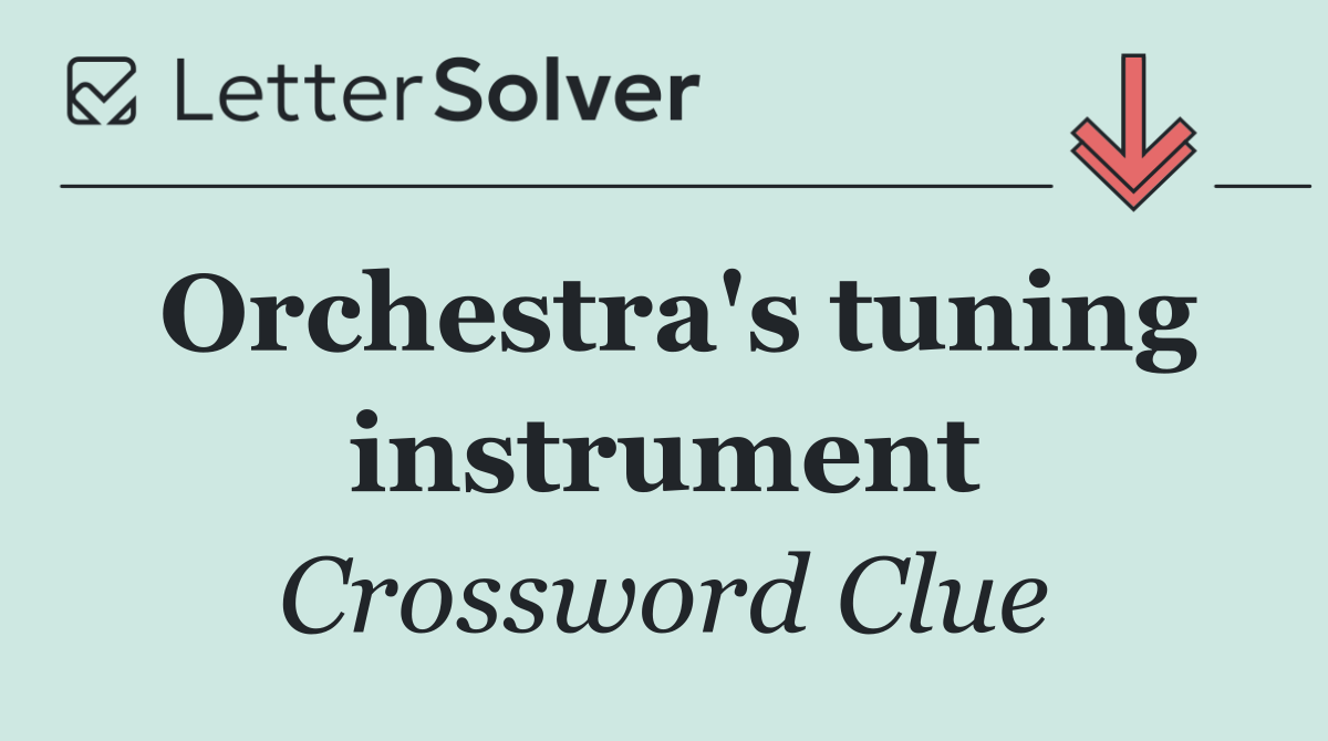 Orchestra's tuning instrument