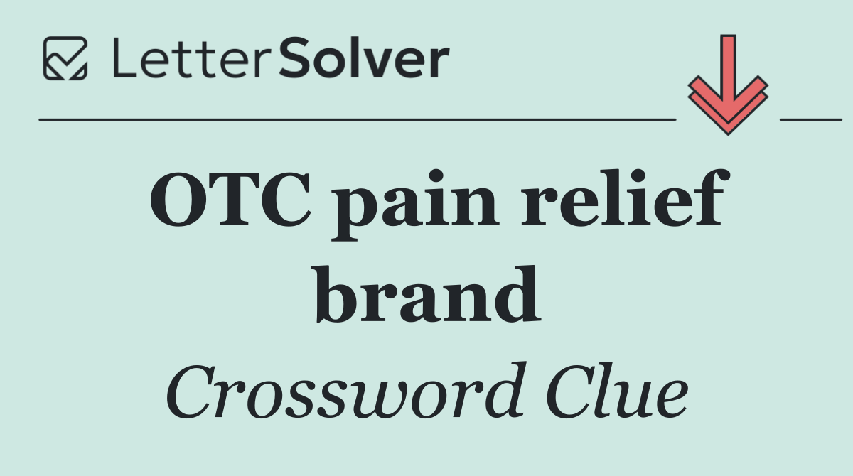 OTC pain relief brand