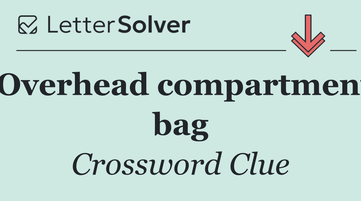 Overhead compartment bag