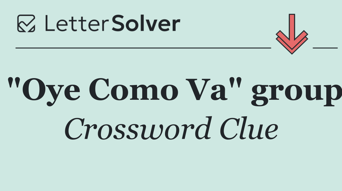 "Oye Como Va" group