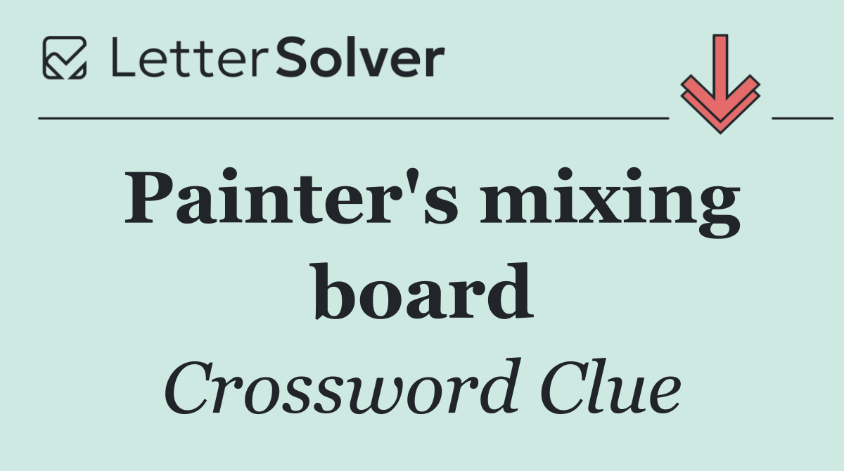 Painter's mixing board