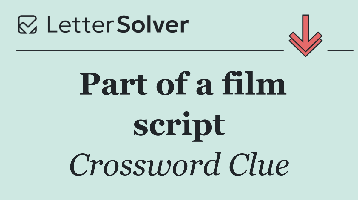 Part of a film script