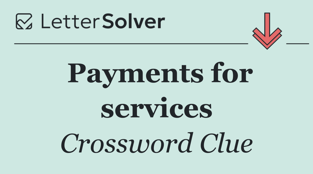 Payments for services