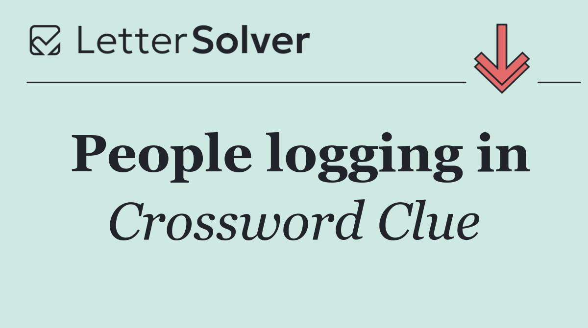 People logging in
