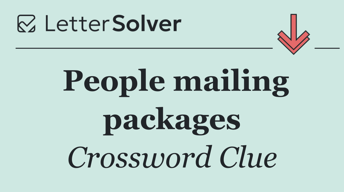 People mailing packages