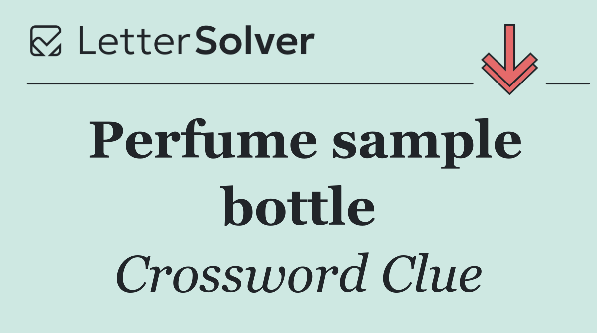 Perfume sample bottle