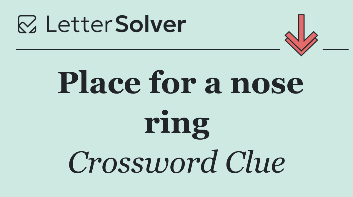 Place for a nose ring