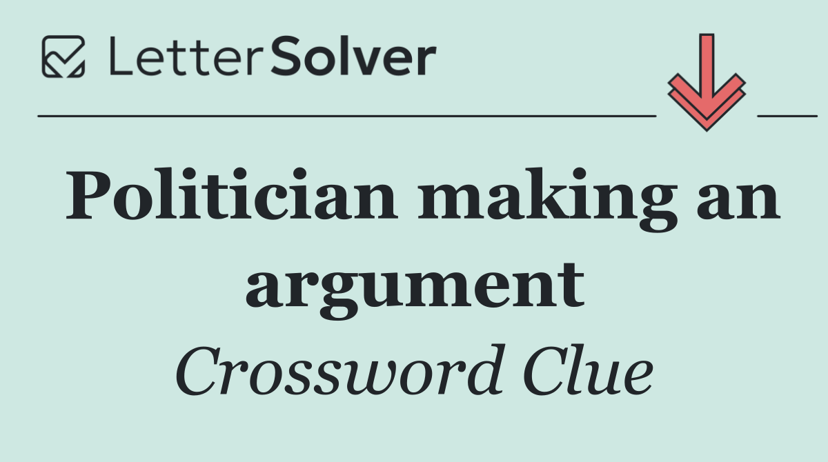 Politician making an argument