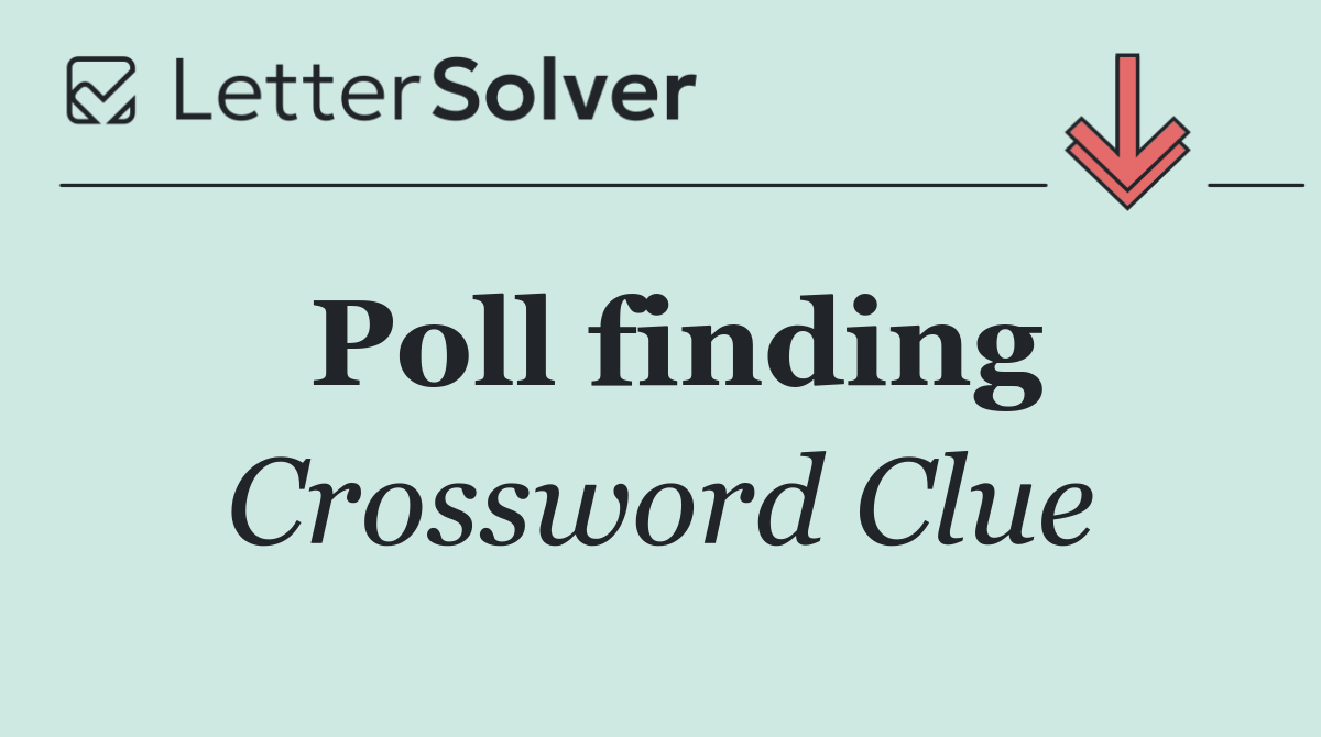 Poll finding