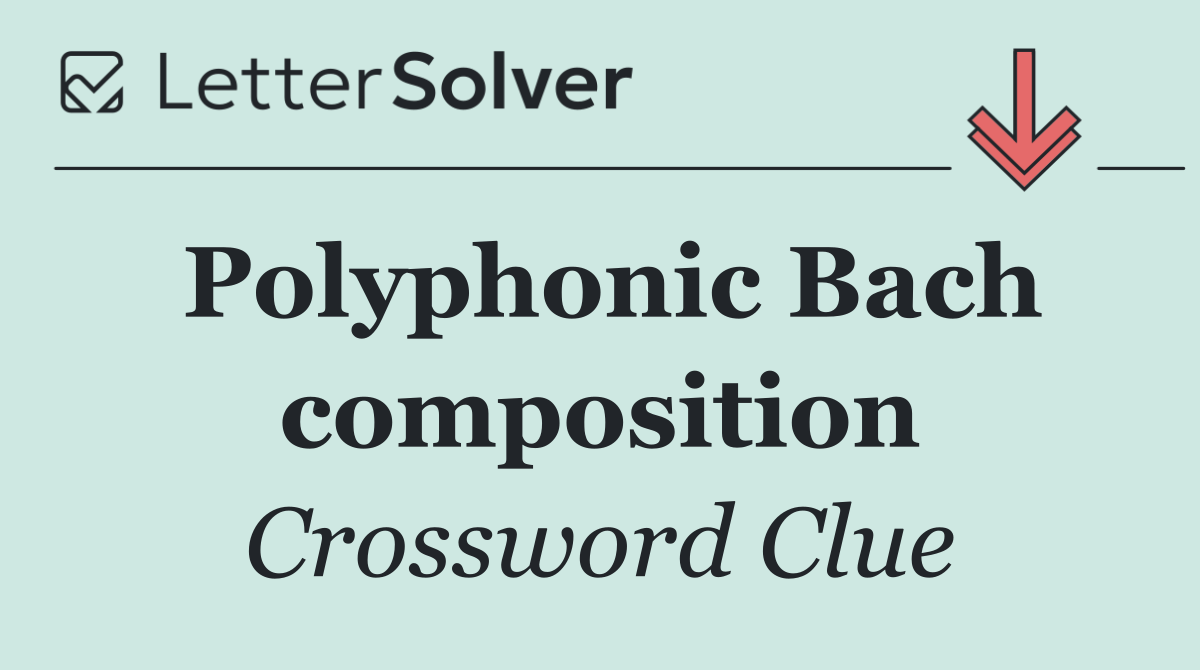 Polyphonic Bach composition