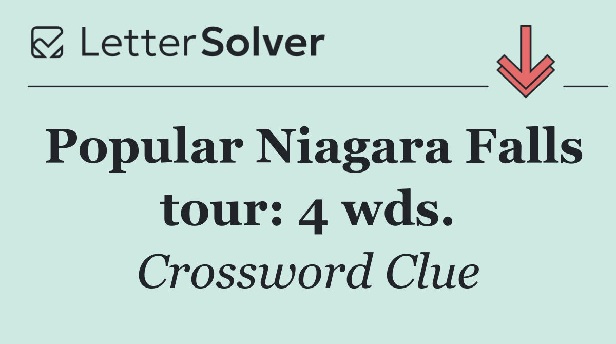 Popular Niagara Falls tour: 4 wds.