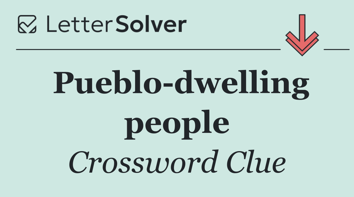 Pueblo dwelling people