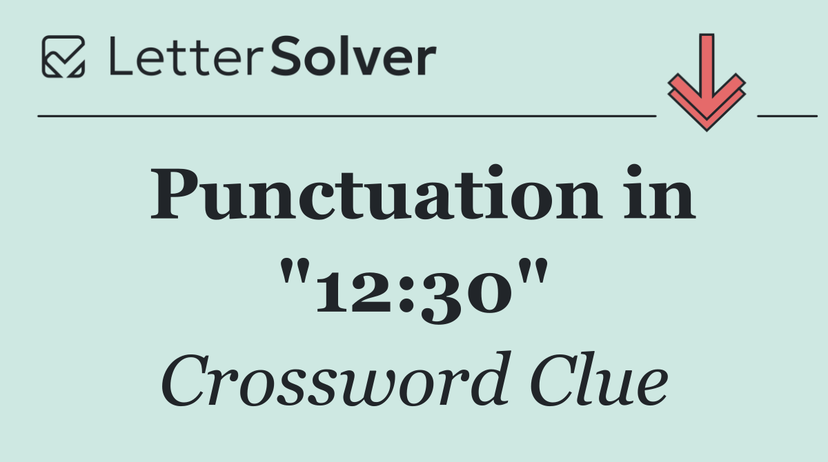 Punctuation in "12:30"