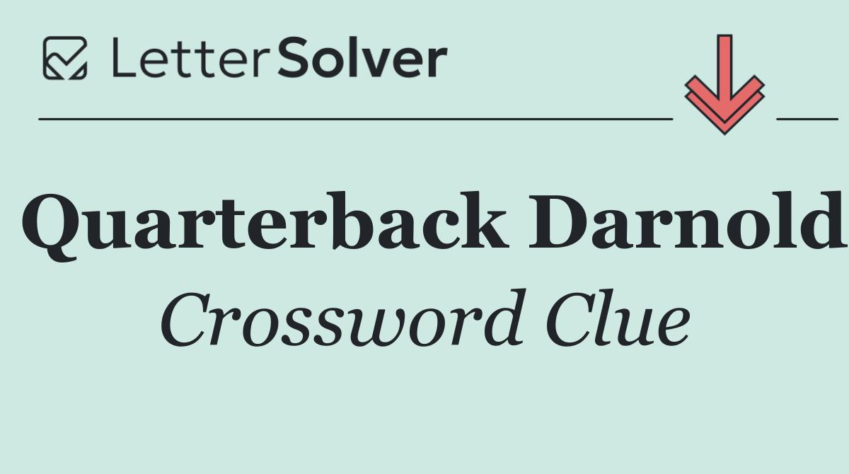 Quarterback Darnold