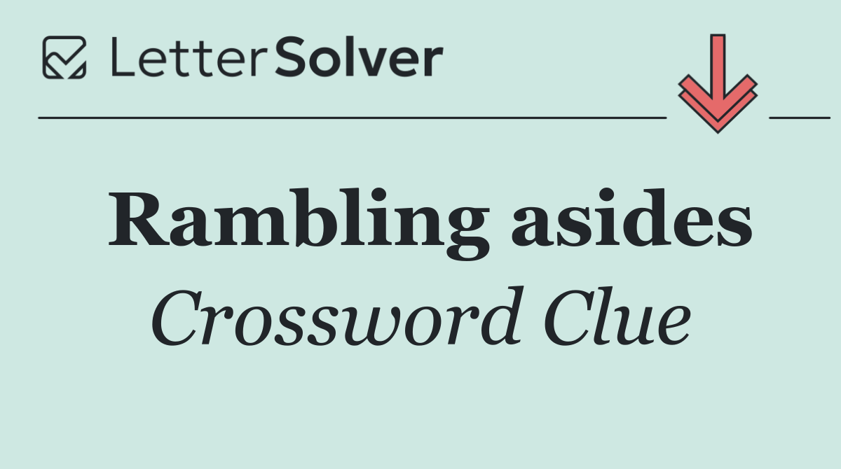 Rambling asides