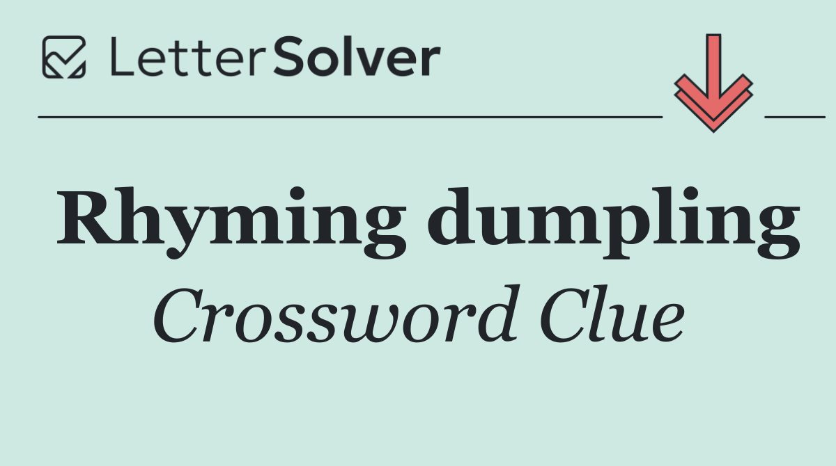 Rhyming dumpling