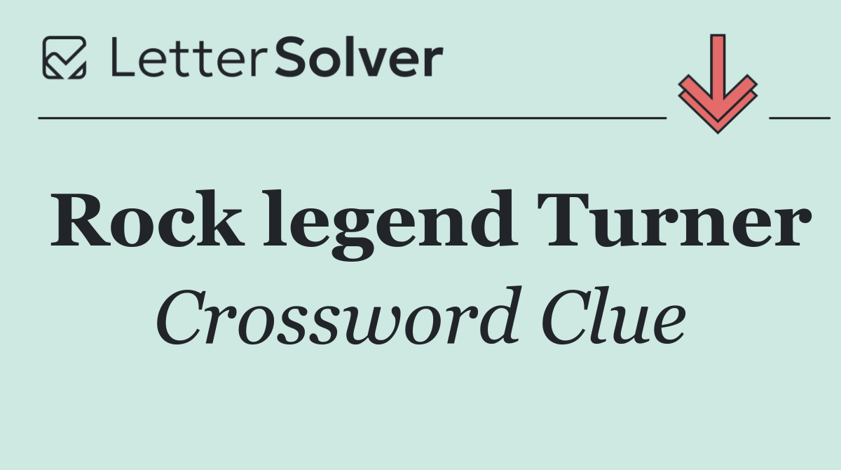 Rock legend Turner