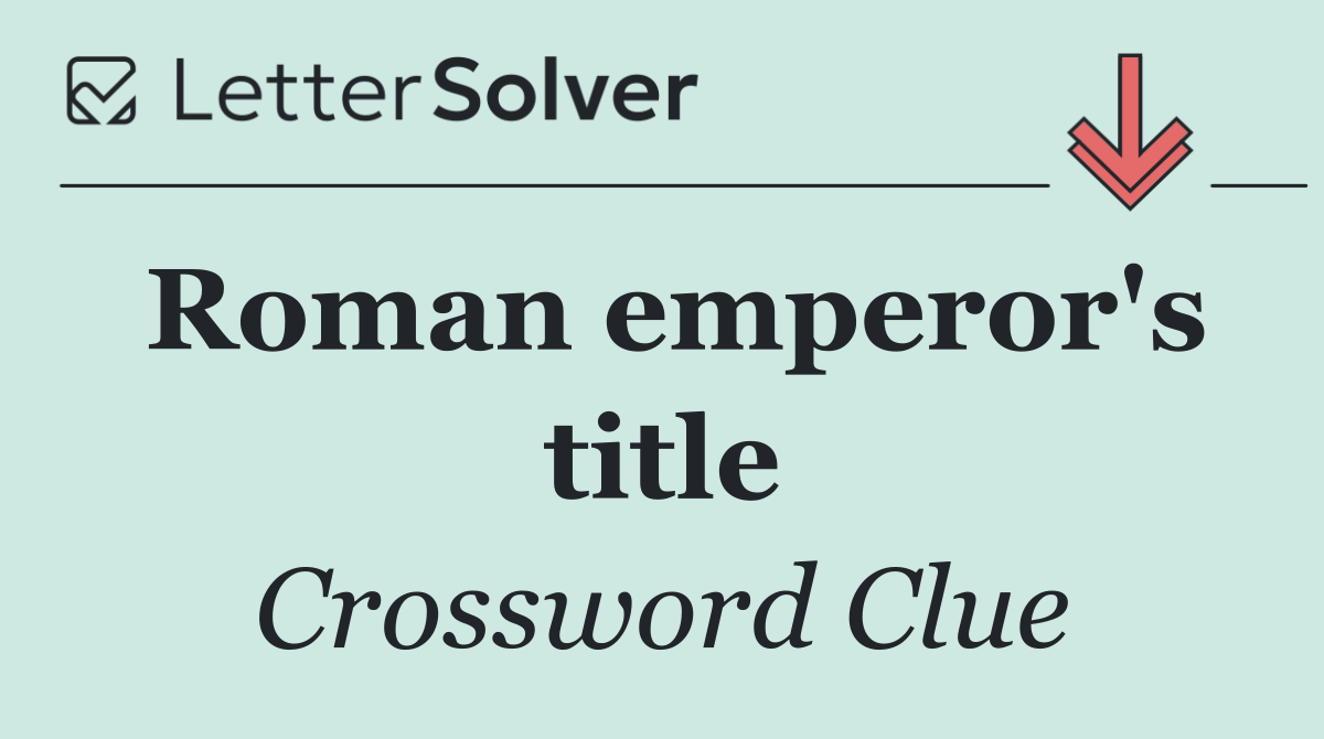 Roman emperor's title