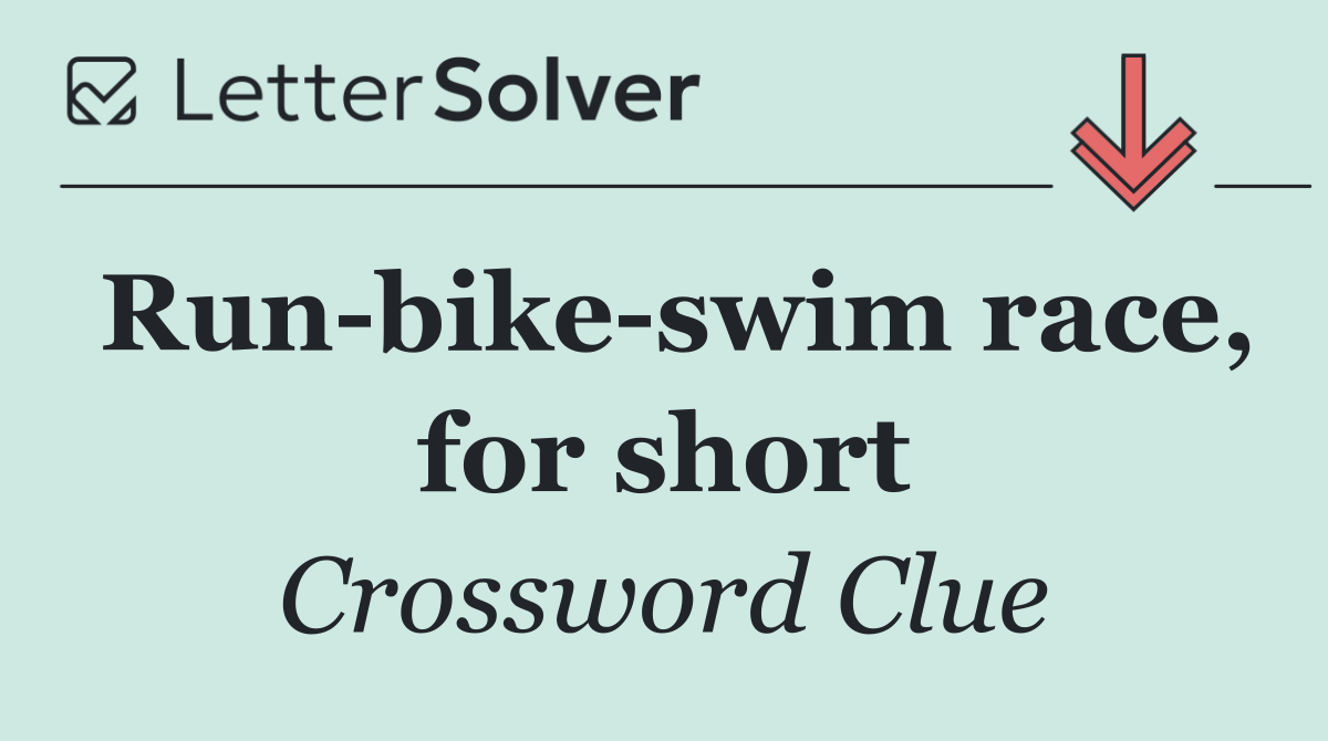Run bike swim race, for short