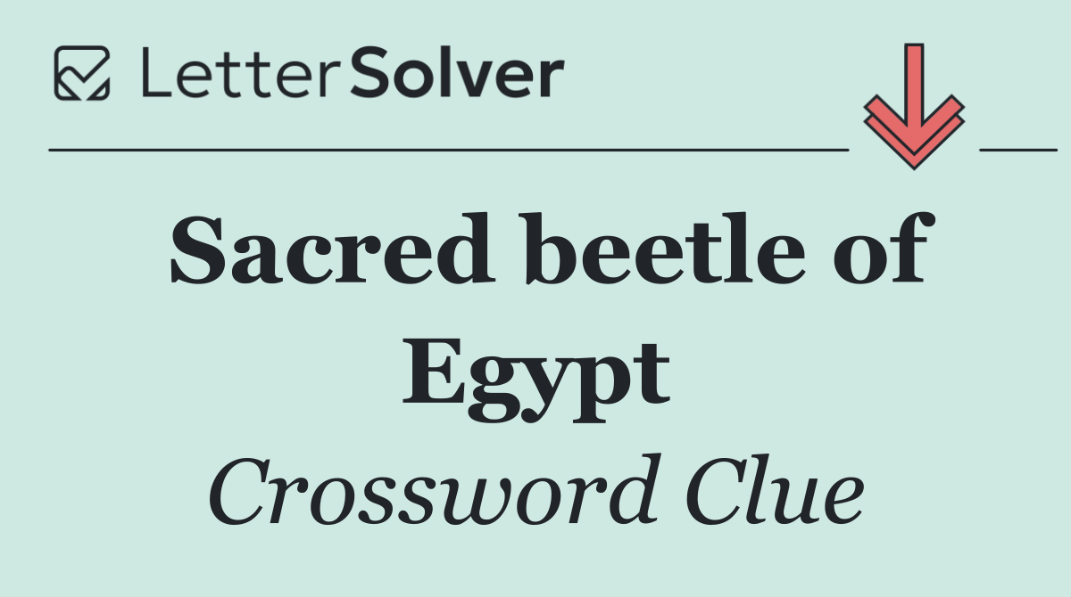 Sacred beetle of Egypt