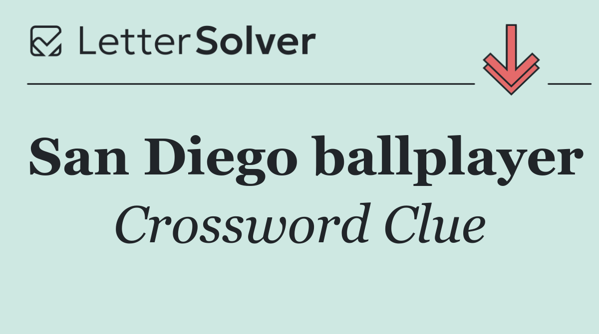 San Diego ballplayer