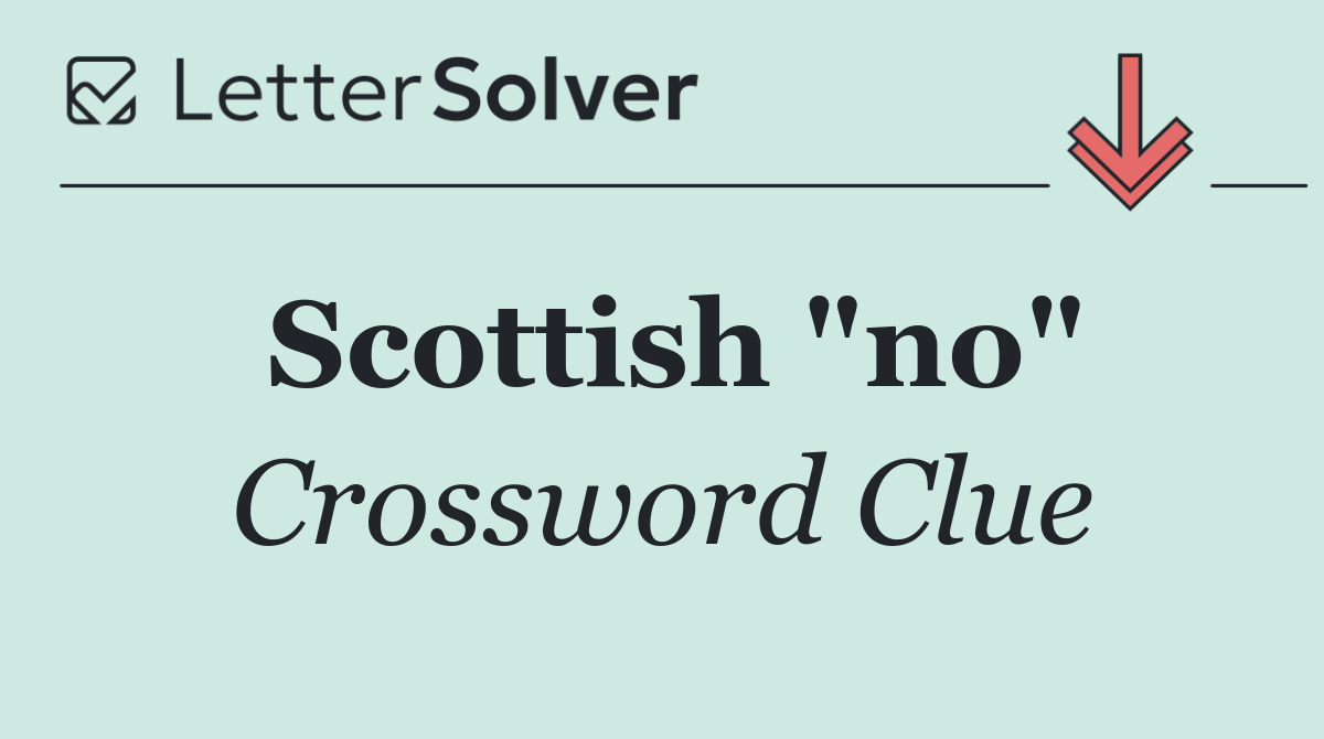 Scottish "no"