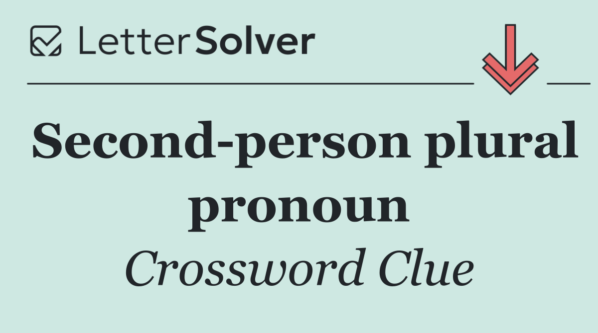 Second person plural pronoun